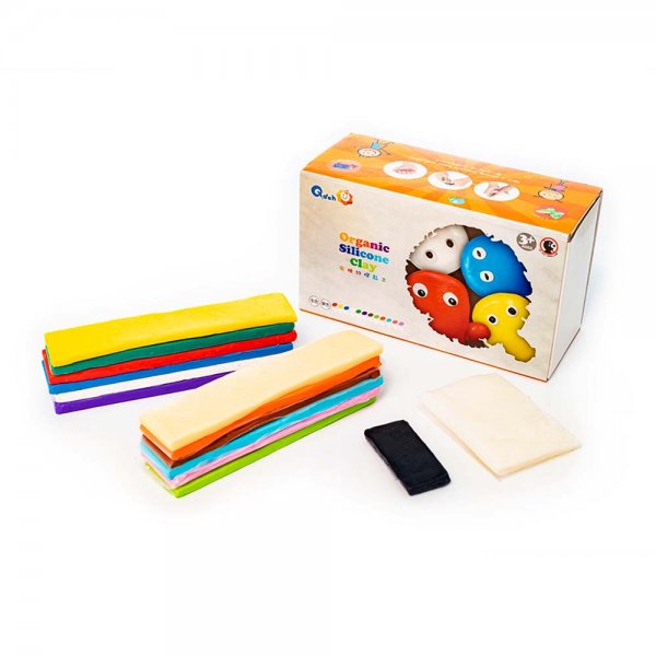 Q-doh魔法定型有機矽膠黏土12色量販盒