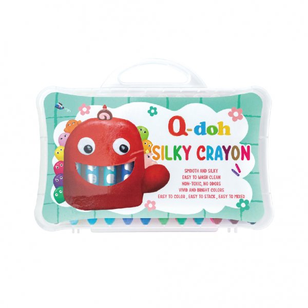 Q-doh絲滑蠟筆 silky crayon_24色<br/>可水洗、無毒材質